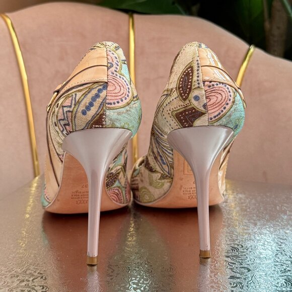 Pre-Loved: ALDO Chic Boho Patterned 4" Stiletto Heels! [Size 37] - Picture 4 of 7